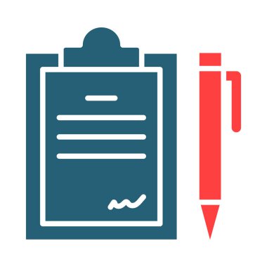 Kişisel ve ticari kullanım için Sözleşmeli Vektör Sembolü İki Renk Simgesi