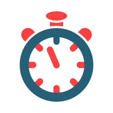 Kişisel ve Ticari Kullanım İçin Duraksaat Vektör Sembolü İki Renk Simgesi