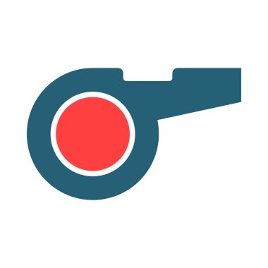 Kişisel ve ticari kullanım için Islık Vektörü Kabartma İki Renk Simgesi