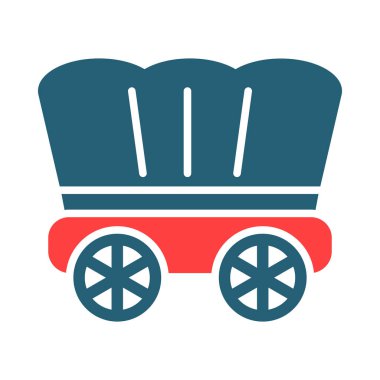 Kişisel ve ticari kullanım için taşıyıcı vektör sembolü iki renk simgesi