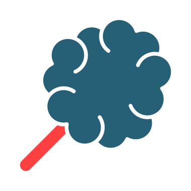 Kişisel ve Ticari Kullanım İçin Pamuk Şeker Vektör Sembolü İki Renk Simgesi