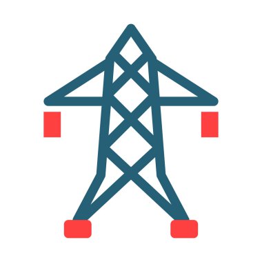 Kişisel ve ticari kullanım için Kule Vektörü Sembolü İki Renk Simgesi