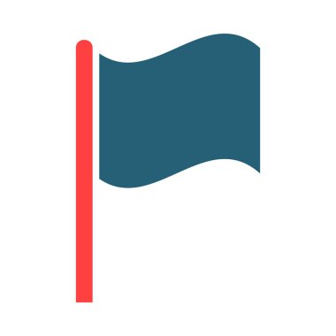 Kişisel ve ticari kullanım için Bayrak Vektörü Sembolü İki Renk Simgesi