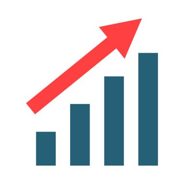 Bar Chart Vector Glyph Two Color Icon For Personal And Commercial Use