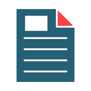 Document Vector Glyph Two Color Icon For Personal And Commercial Use