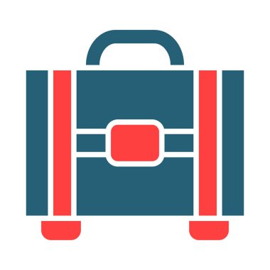 Kişisel ve ticari kullanım için bavul vektörü sembolü iki renk simgesi