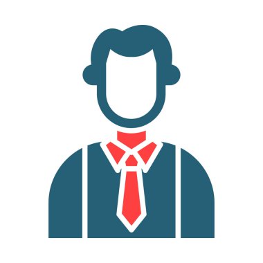 Kişisel ve ticari kullanım için Yönetici Vektörü Glyph İki Renk Simgesi