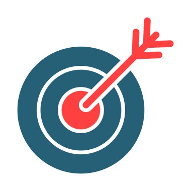 Kişisel ve Ticari Kullanım İçin Hedef Vektör Sembolü İki Renk Simgesi