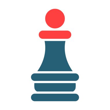 Kişisel ve ticari kullanım için piyon vektörü sembolü iki renk simgesi