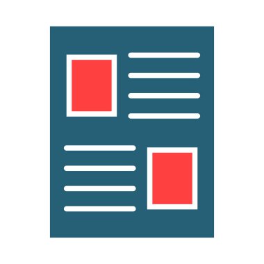 Report Vector Glyph Two Color Icon For Personal And Commercial Use