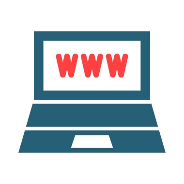 Kişisel ve Ticari Kullanım İçin Web Sitesi Vektör Sembolü İki Renk Simgesi