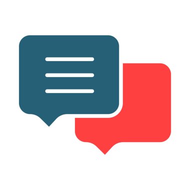 Kişisel ve ticari kullanım için Konuşma Vektörü Sembolü İki Renk Simgesi