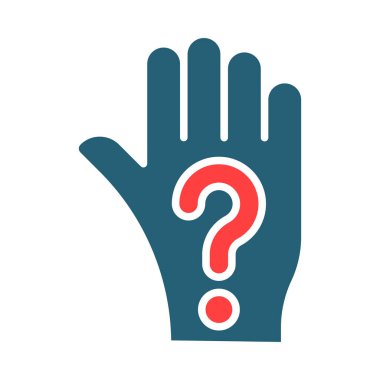 Kişisel ve ticari kullanım için Vektör Kabartma İki Renk Simgesine Yardım