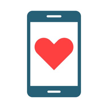 Kişisel ve ticari kullanım için Kalp Vektörü Sembolü İki Renk Simgesi