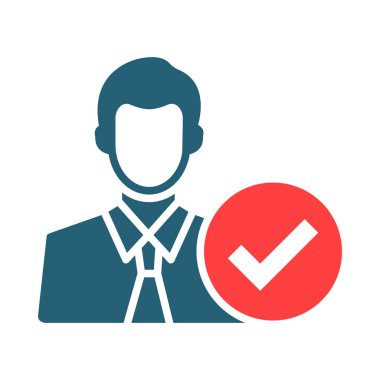 Kişisel ve ticari kullanım için Vektör Kabartma İki Renk Simgesini İşe Al