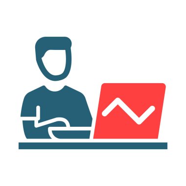 Kişisel ve ticari kullanım için Tüccar Vektörü Sembolü İki Renk Simgesi