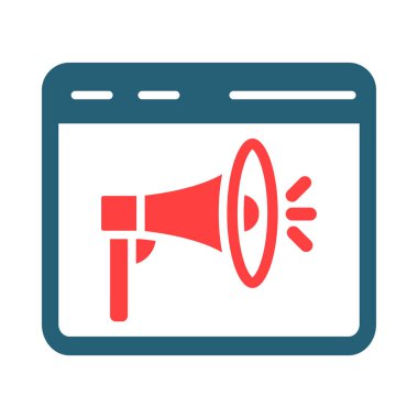 Kişisel ve ticari kullanım için Tanıtım Vektörü Glyph İki Renk Simgesi