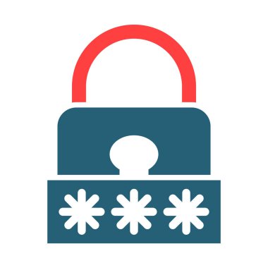 Kişisel ve ticari kullanım için Parola Vektörü Kabartma İki Renk Simgesi