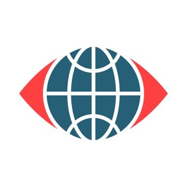 Kişisel ve ticari kullanım için Vizyon Vektörü Sembolü İki Renk Simgesi