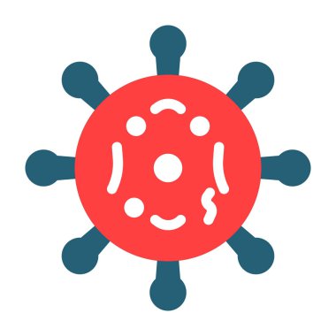 Kişisel ve ticari kullanım için Virüs Vektörü Sembolü İki Renk Simgesi