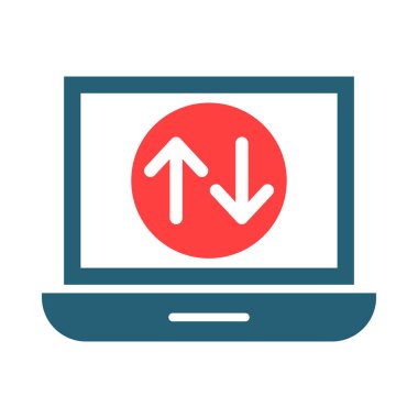 Kişisel ve ticari kullanım için Veri Bağlantısı Vektörü Sembolü İki Renk Simgesi