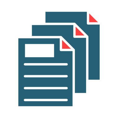 Document Vector Glyph Two Color Icon For Personal And Commercial Use