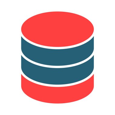 Kişisel ve Ticari Kullanım İçin Veritabanı Vektörü İki Renk Simgesi