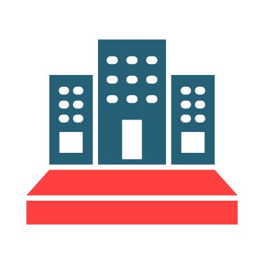 Kişisel ve ticari kullanım için Otel Vektörü Glyph İki Renk Simgesi