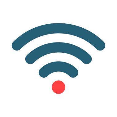 Kişisel ve ticari kullanım için Wifi Vektör Sembolü İki Renk Simgesi