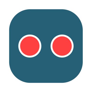 Kişisel ve ticari kullanım için Flickr Vektör Sembolü İki Renk Simgesi