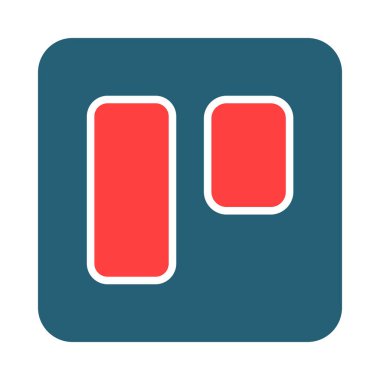 Kişisel ve ticari kullanım için Trello Vektör Sembolü İki Renk Simgesi