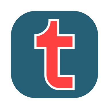Kişisel ve ticari kullanım için Tumblr Vektör Sembolü İki Renk Simgesi