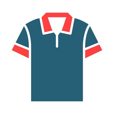 Kişisel ve ticari kullanım için Tişört Vektörü Sembolü İki Renk Simgesi