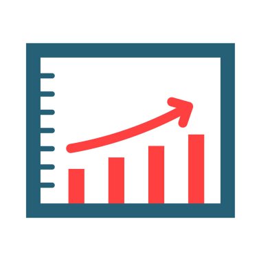 Bar Chart Vector Glyph Two Color Icon For Personal And Commercial Use