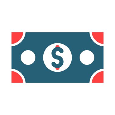 Kişisel ve ticari kullanım için Para Vektörü Kabartma İki Renk Simgesi