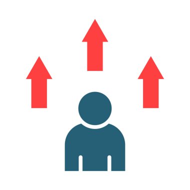 Kişisel ve Ticari Kullanım İçin Motivasyon Vektörü İki Renk Simgesi