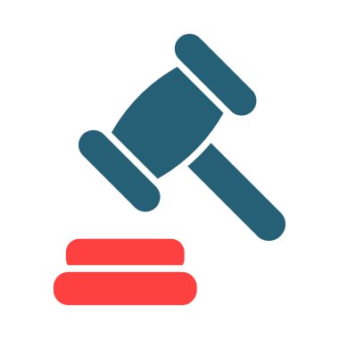 Kişisel ve ticari kullanım için Yasal Vektör Kabartma İki Renk Simgesi