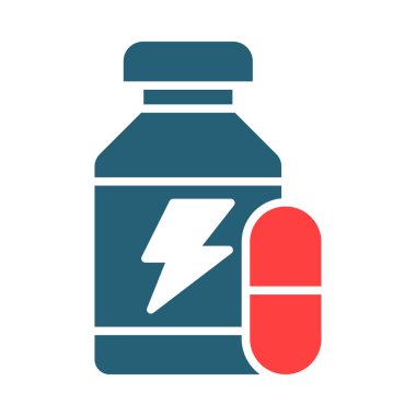 Kişisel ve ticari kullanım için Vitaminler Vektör Sembolü İki Renk Simgesi