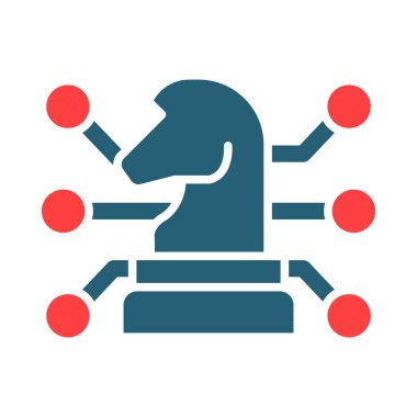 Kişisel ve ticari kullanım için Strateji Vektörü Sembolü İki Renk Simgesi