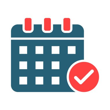 Schedule Vector Glyph Two Color Icon For Personal And Commercial Use