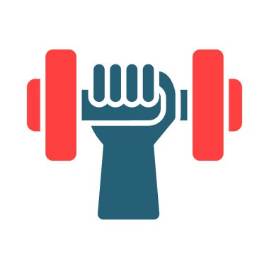 Kişisel ve ticari kullanım için Spor Salonu Vektörü Sembolü İki Renk Simgesi