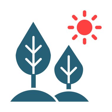 Kişisel ve ticari kullanım için Doğa Vektörü Sembolü İki Renk Simgesi