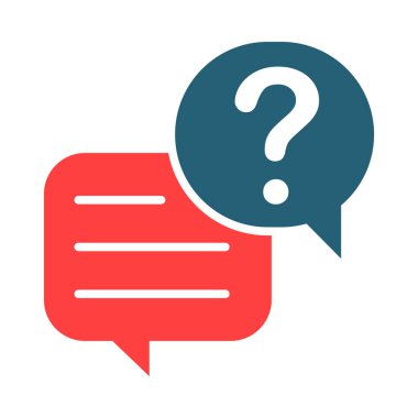 Question And Answer Vector Glyph Two Color Icon For Personal And Commercial Use