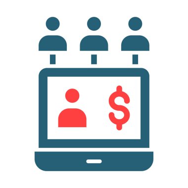 Kişisel ve ticari kullanım için Gelişmiş Eğitim Vektörü Sembolü İki Renk Simgesi