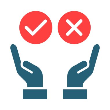 Decision Making Vector Glyph Two Color Icon For Personal And Commercial Use