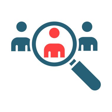 Kişisel ve Ticari Kullanım İçin İnsan Kaynakları Vektör Sembolü İki Renk Simgesi