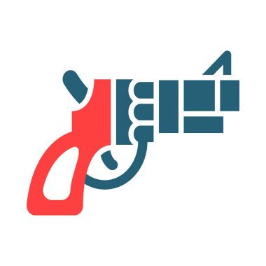 Kişisel ve ticari kullanım için Revolver Vektör Sembolü İki Renk Simgesi