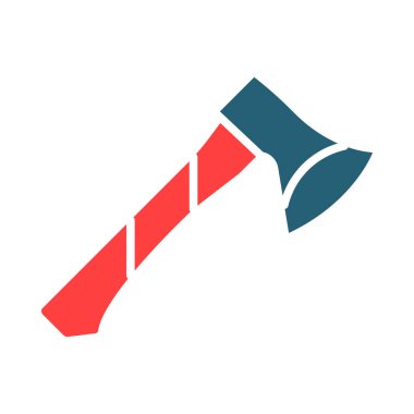 Kişisel ve ticari kullanım için Axe Vektör Kabartma İki Renk Simgesi