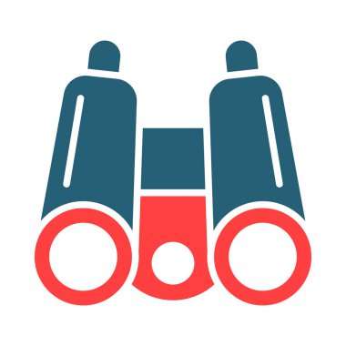 Kişisel ve Ticari Kullanım İçin Dürbün Vektör Sembolü İki Renk Simgesi