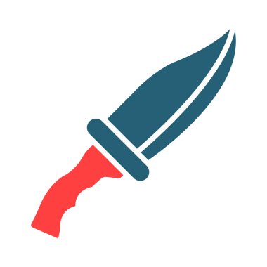 Bıçak Vektörü Sembolü Kişisel ve Ticari Kullanım İçin İki Renk Simgesi